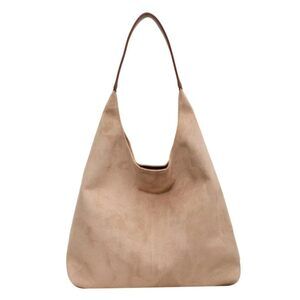 4881 Suede Hobo Bags Retro Slouchy Office Handbag Shoulder Top-handle Tote